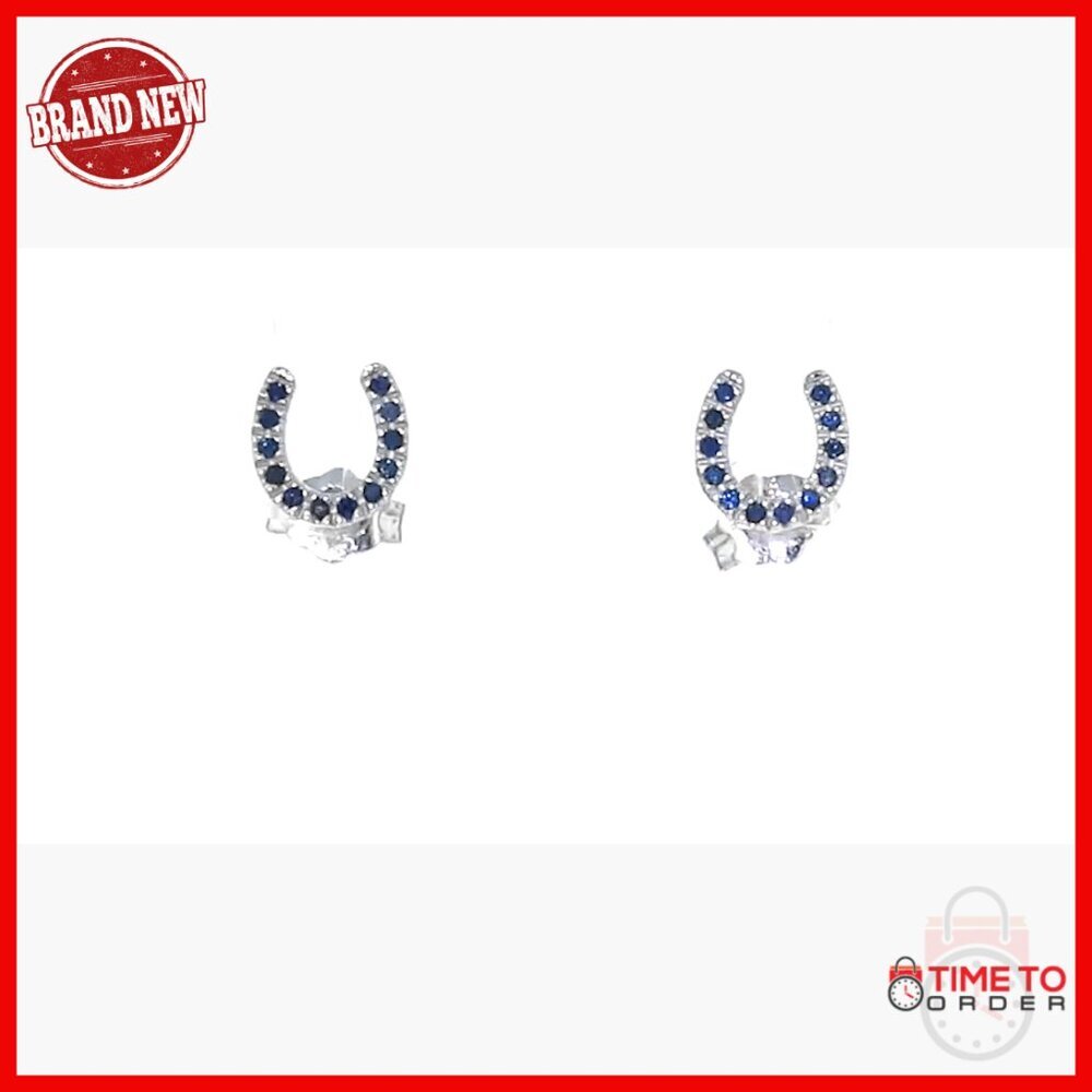 Sterling Silver Sapphire Drop Earrings, 0.10 ct, Post Backing - Picture 4 of 4